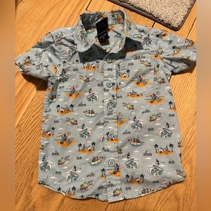 Nightmare before Christmas. Short sleeve button up. Size 2T.